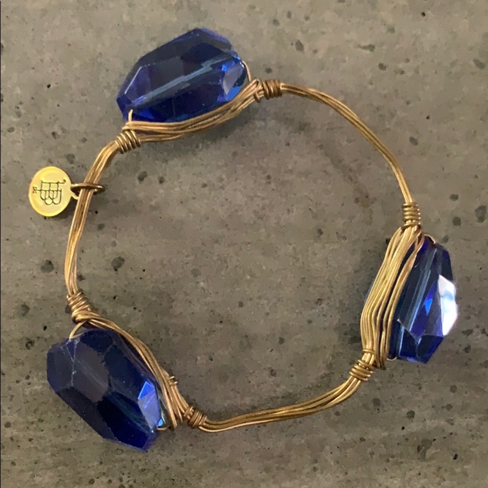 Blue stone Bourbon and Bowties bangle